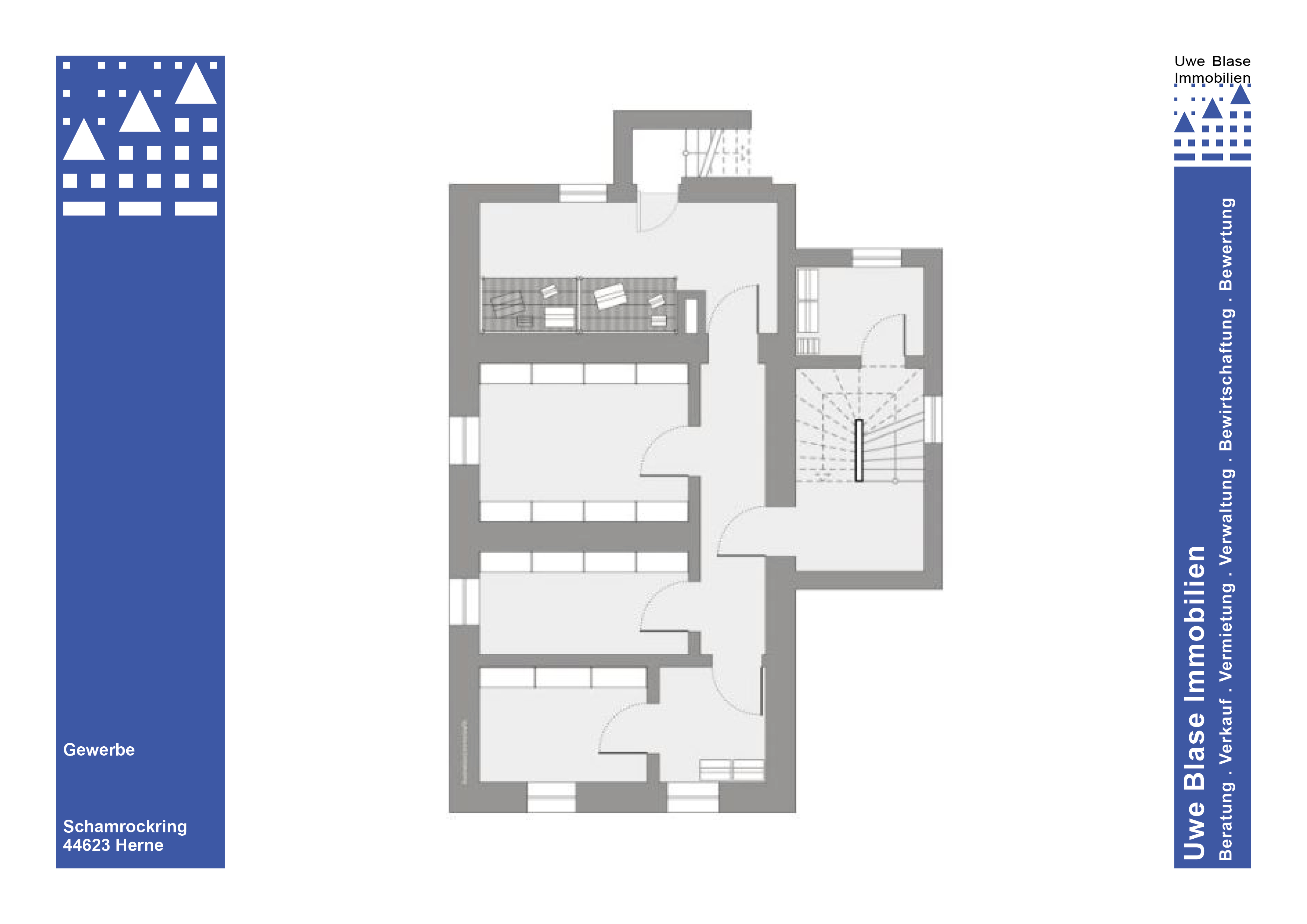 Haus 10: Büroflächen mit Lagerräumen im Keller