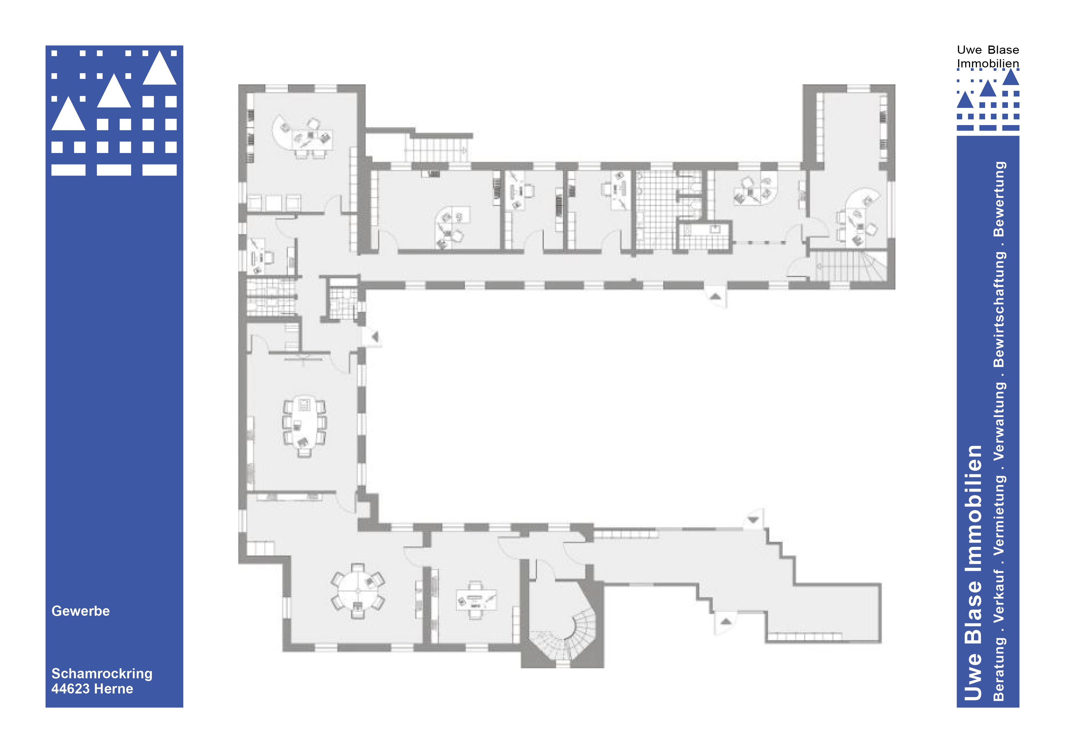 Haus 11: Büroflächen mit Lagerräumen im Keller