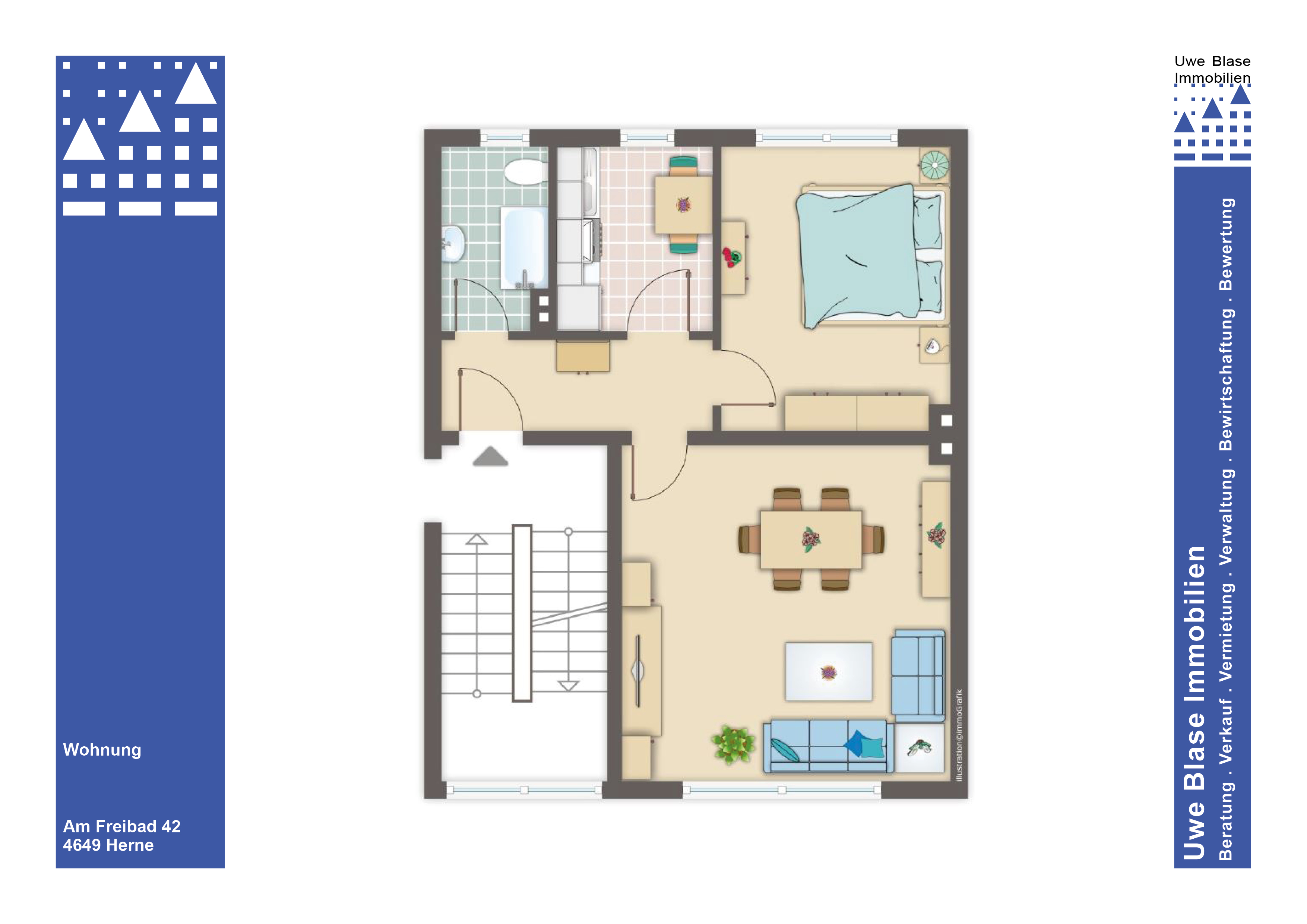 Eigentumswohnung mit ca. 54 m² Wfl. und Garage