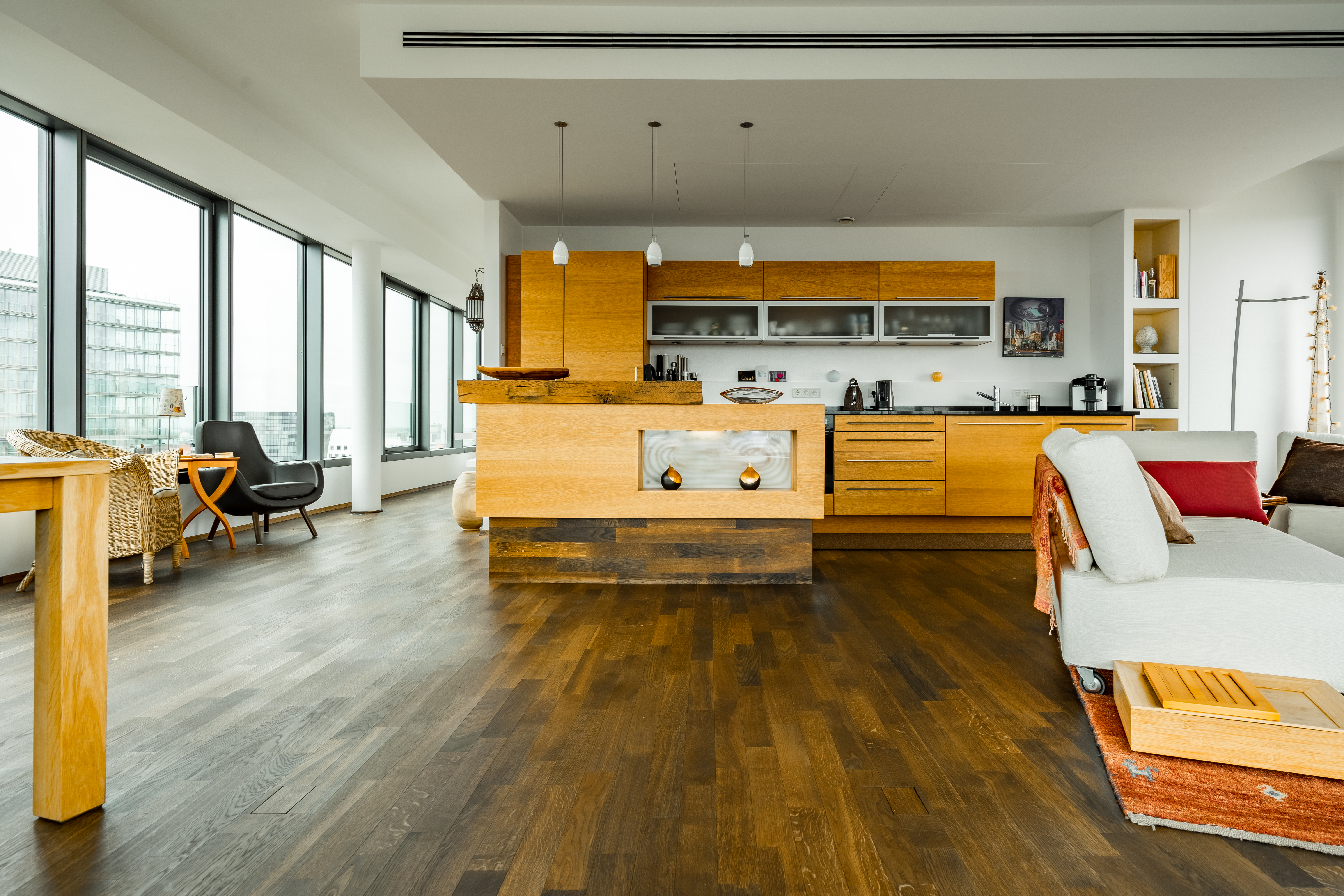 Mittendrin aber dennoch über den Dingen wohnen: Einzigartige Panoramawohnung im Portobellohaus