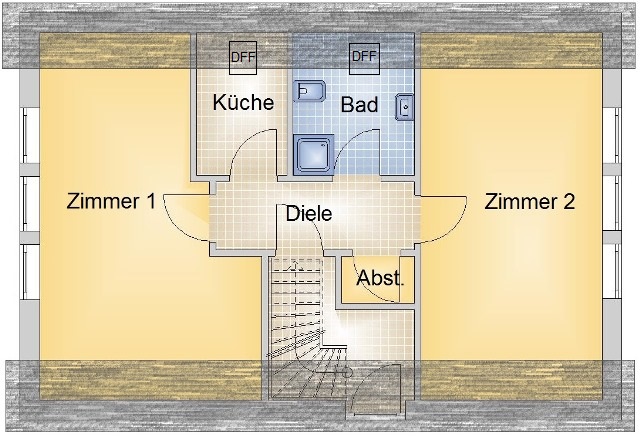 2-Raumwohnung mit Garten und Carportstellplatz