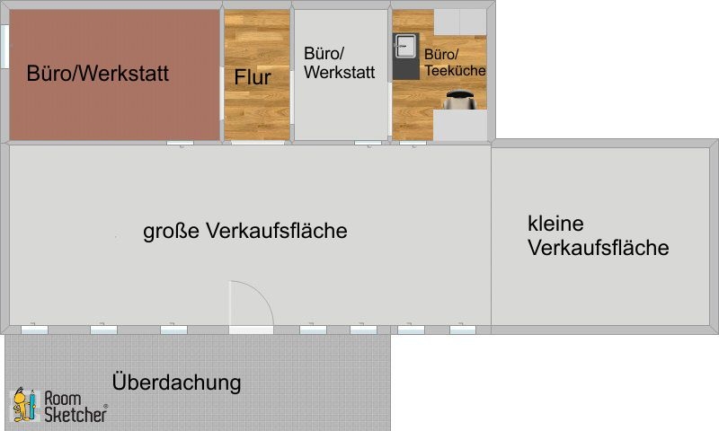 Gewerbeeinheit mit Lager und Carport