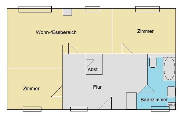 moderne 3-Raumwohnung mit Hof und Garten in Seenähe vor den Toren des Spreewalds
