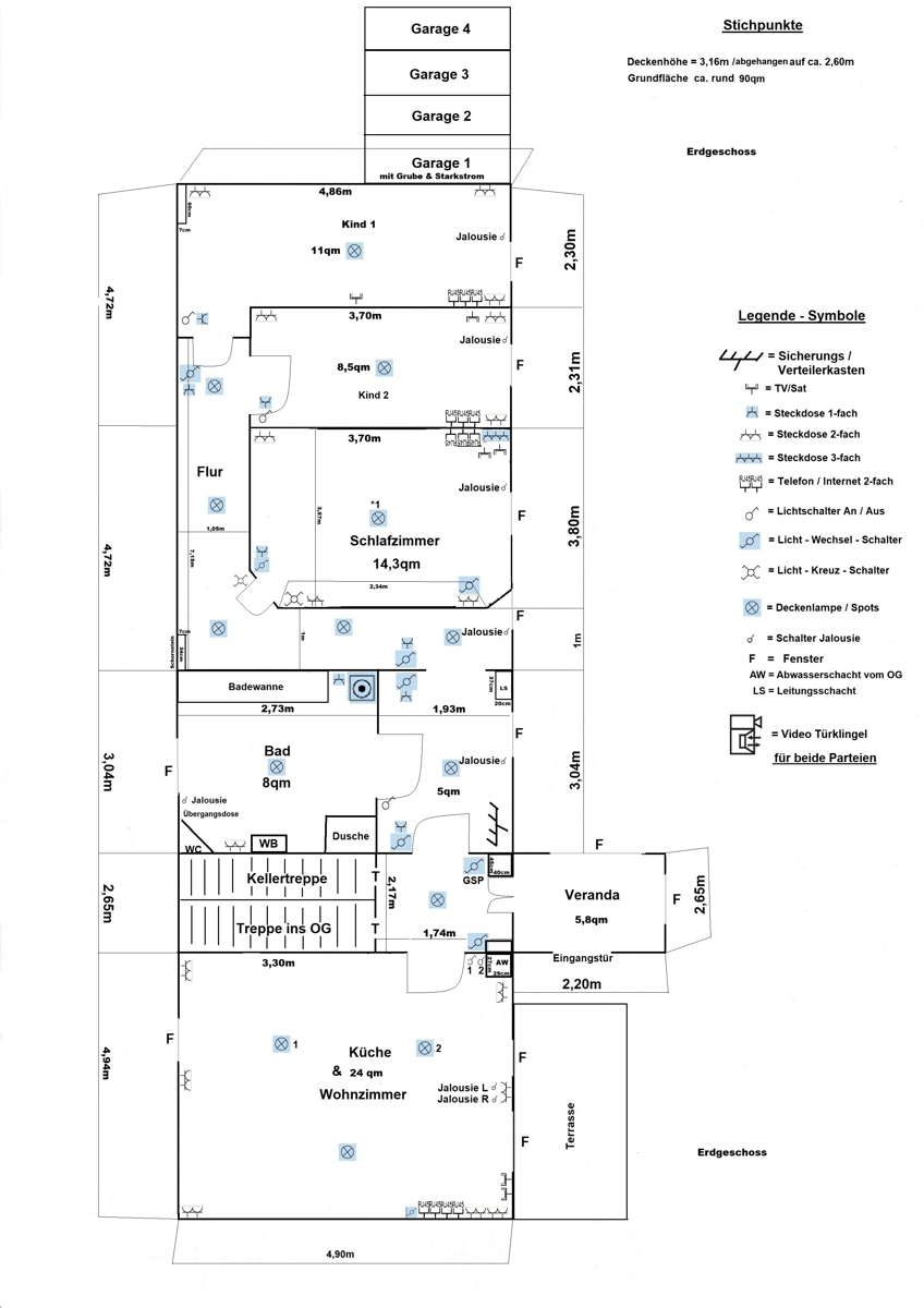 Ein Haus-2x90m² Wohnungen, 696 m² Grundstück-4 Garagen-5 Stellplätze und viel Ausbaupotenzial