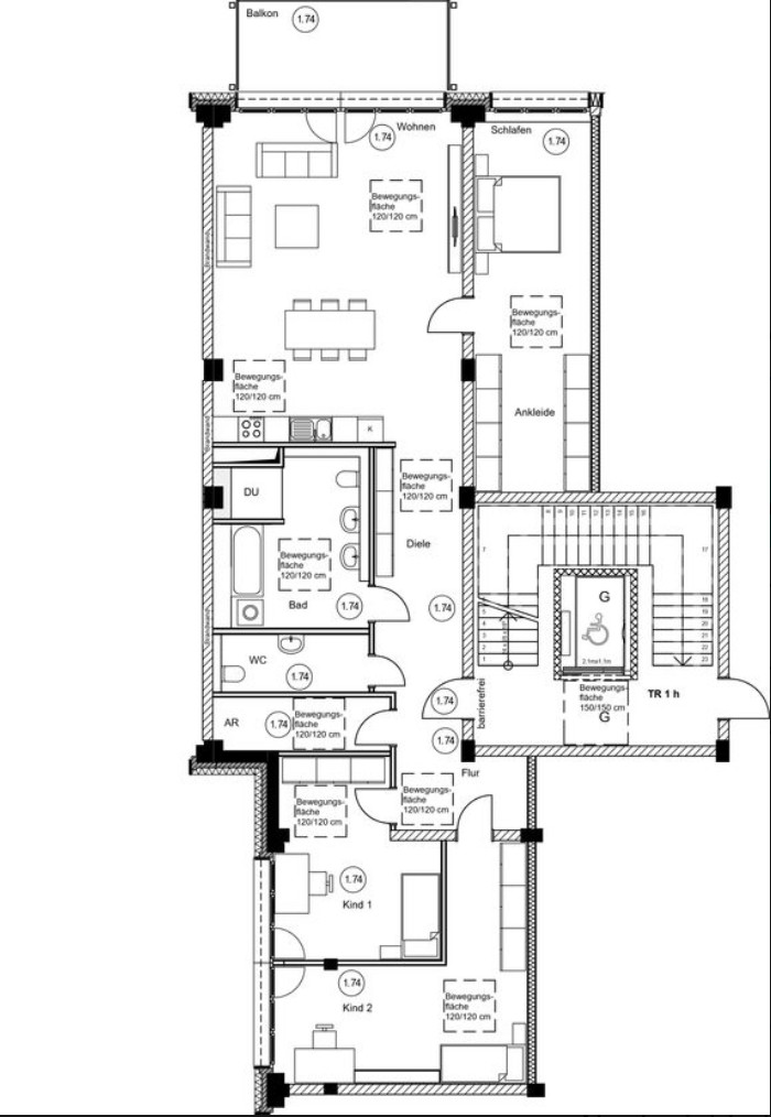 AB SOFORT | Sanierte, gehobene 4-Zimmer Wohnung mit Balkon und Blick ins Grüne