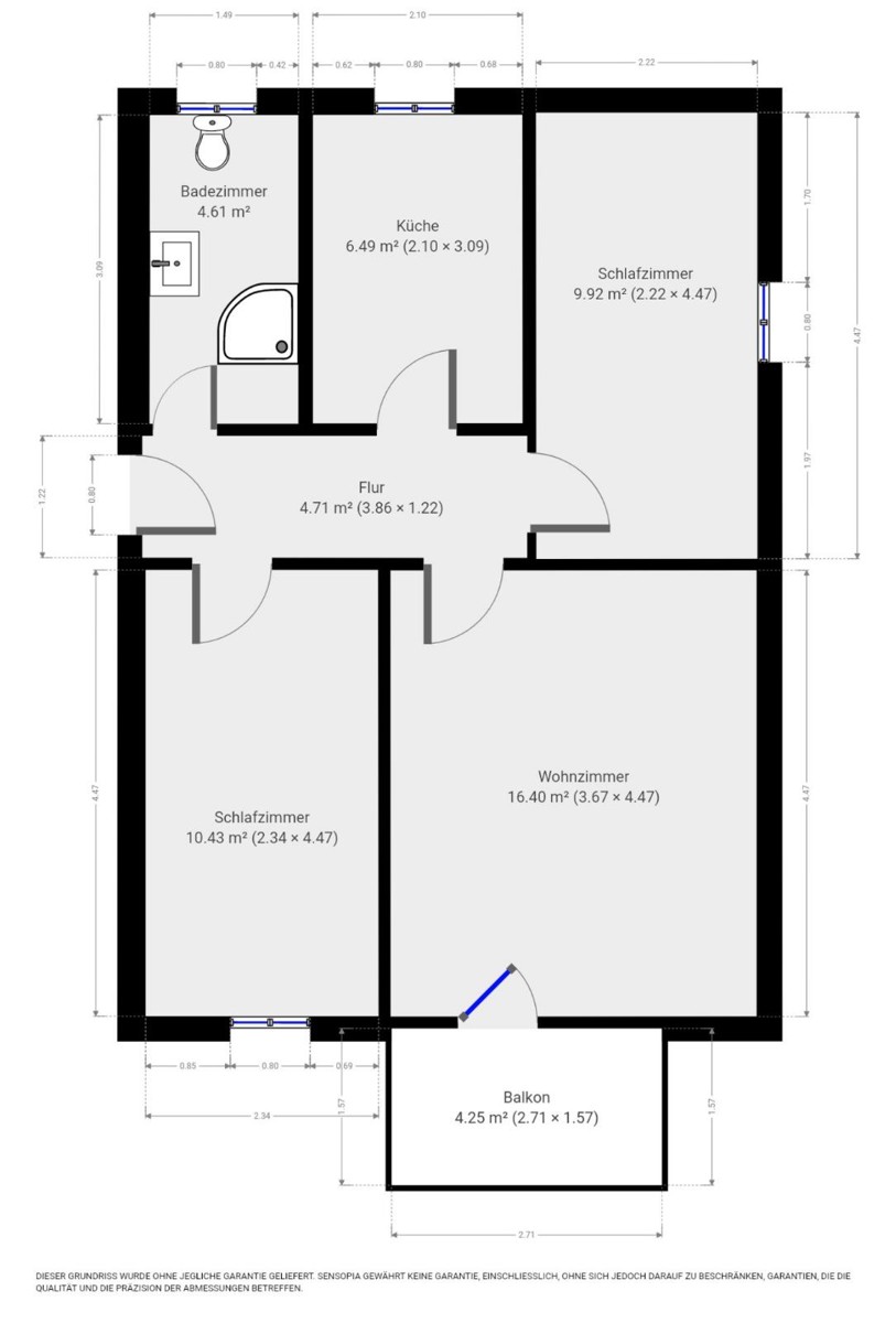 SOLIDE ALTERSVORSORGE | 3 Raumwohnung mit Duschbad und Balkon zum Renovieren.