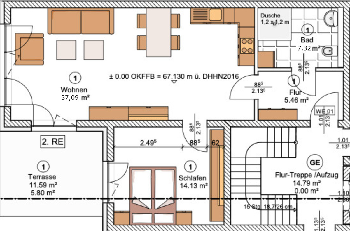 AB SOFORT | 2-Zimmer-Neubau-Wohnung im Erdgeschoss
